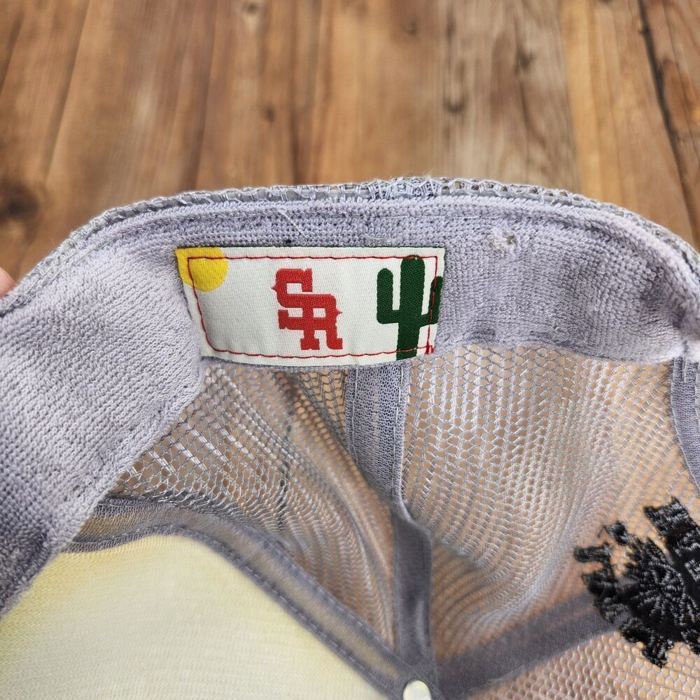 Seager SR Rope Trucker Hat Gray Mesh Snapback "Not My First Rodeo" Ranch Water - Picture 10 of 10